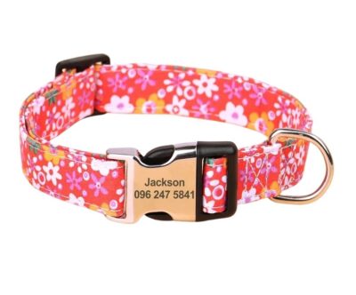 Collar Floral Rojo