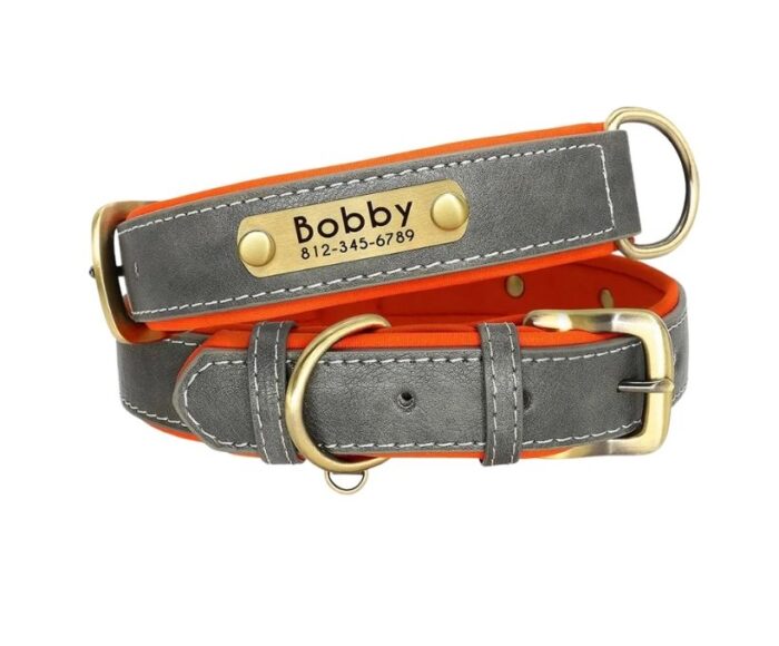 Collar Royal Naranja y Gris