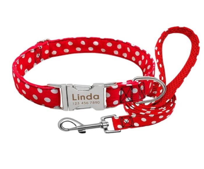 Collar de lunares rojo
